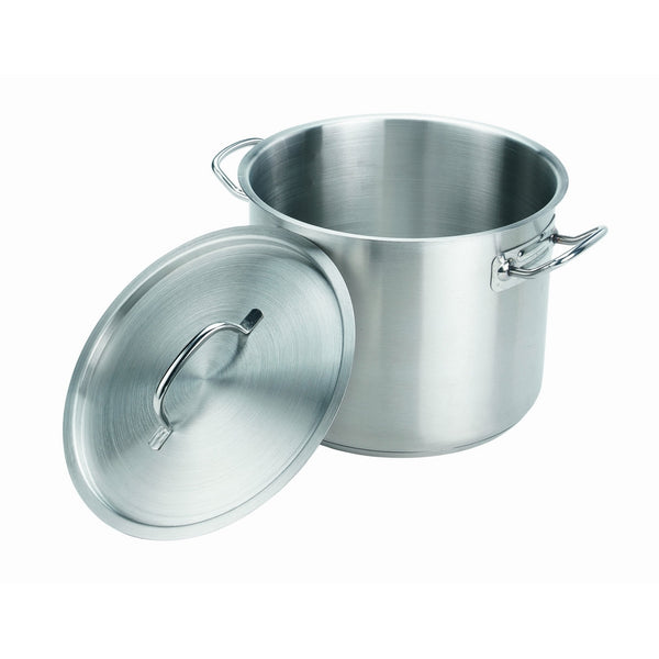 Crestware 20-Quart Stainless Steel Stock Pot with Pan Cover