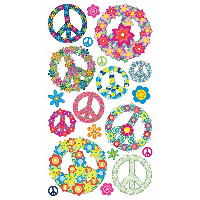 Sticko Floral Peace Signs Stickers