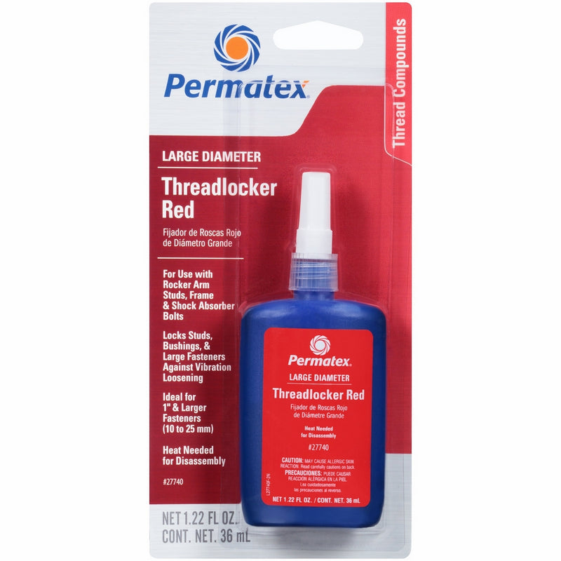 Permatex 27740 Large Diameter Threadlocker Red, 36 ml