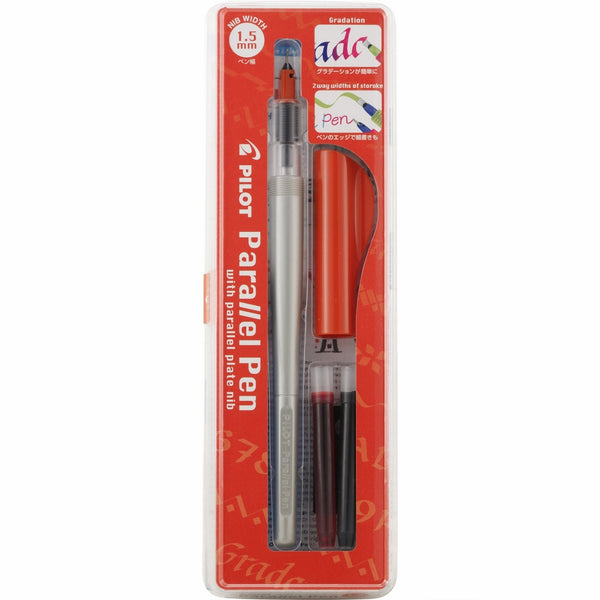 Pilot Parallel Pen 2-Color Calligraphy Pen Set, with Black and Red Ink Cartridges, 1.5mm Nib (90050)