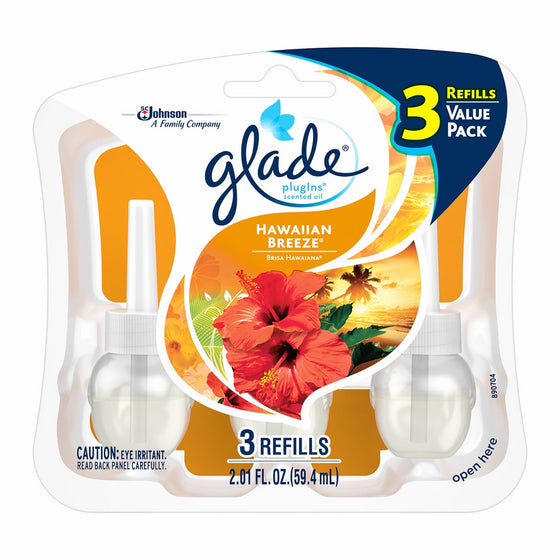 Glade PlugIns Scented Oil Air Freshener Refill, Hawaiian Breeze