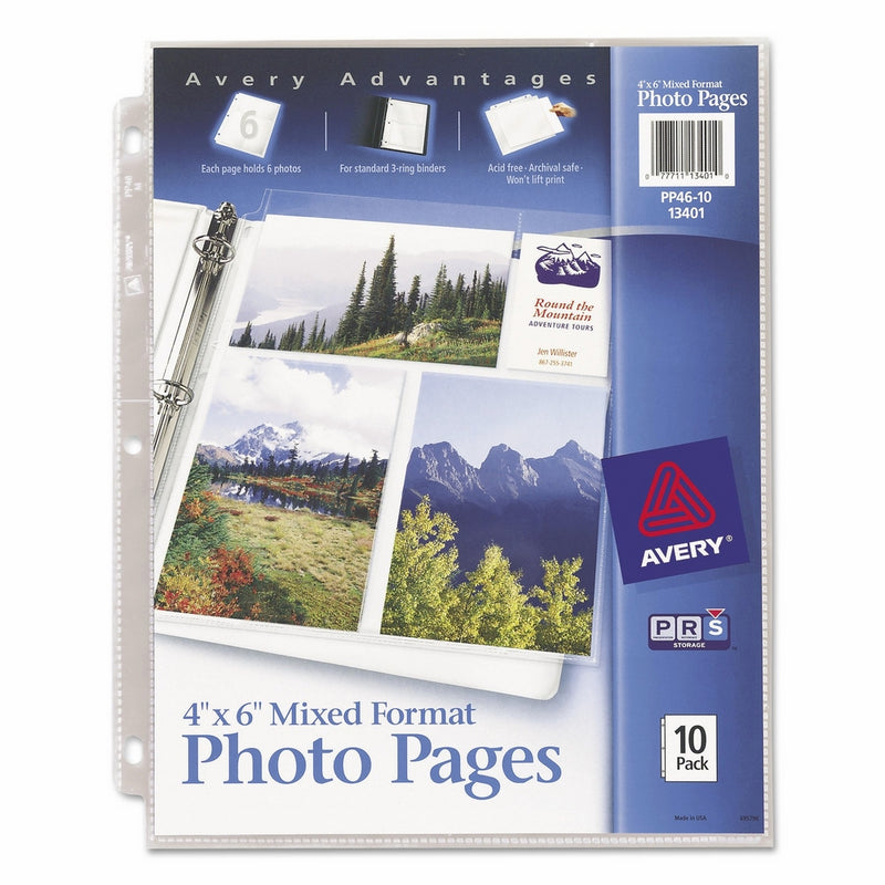 Avery Mixed Format Photo Pages, Acid Free, Pack of 10 (13401)