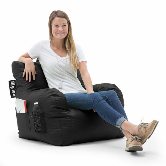 Big Joe Dorm Bean Bag Chair, Stretch Limo Black