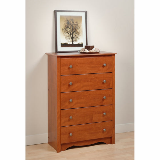 Prepac Cherry Monterey 5 Drawer Chest