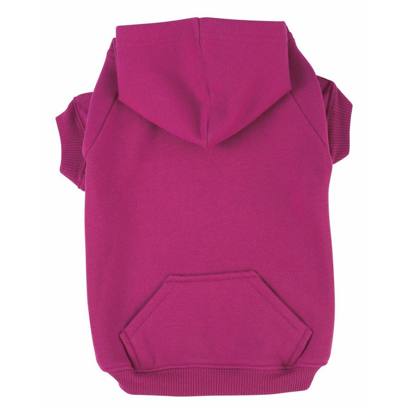 Zack & Zoey Basic Hoodie for Dogs, 12" Small, Raspberry Sorbet