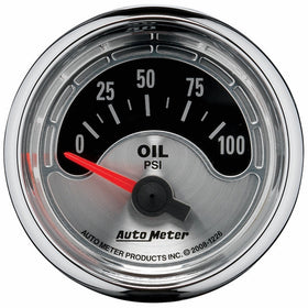 Auto Meter 1226 American Muscle 2-1/16" 0-100 PSI Short Sweep Electric Oil Pressure Gauge