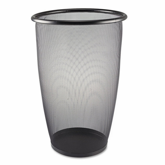 Safco Products 9718BL Onyx Mesh Large Round Wastebasket, 9-Gallon, Black