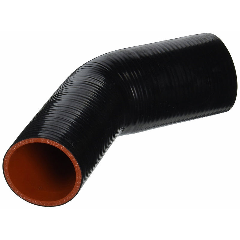HPS HTSER45-250-300-BLK Silicone High Temperature 4-ply Reinforced 45 degree Elbow Reducer Coupler Hose, 55 PSI Maximum Pressure, 4" Leg Length on each side, 2-1/2" > 3" ID, Black