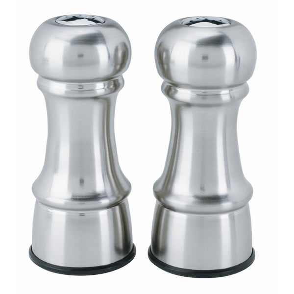 Trudeau 4-1/2-Inch Stainless Steel Salt and Pepper Shakers