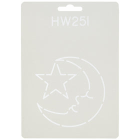 Sten Source HW-251 Quilt Stencils by Hari Walner, 3-1/2-Inch, Moon and Star