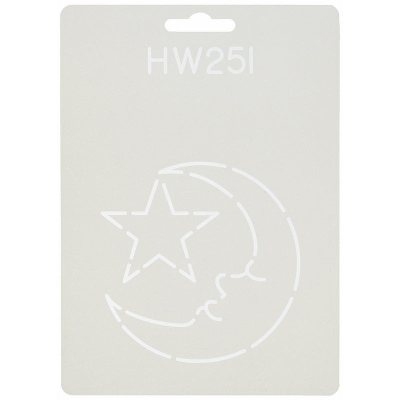 Sten Source HW-251 Quilt Stencils by Hari Walner, 3-1/2-Inch, Moon and Star