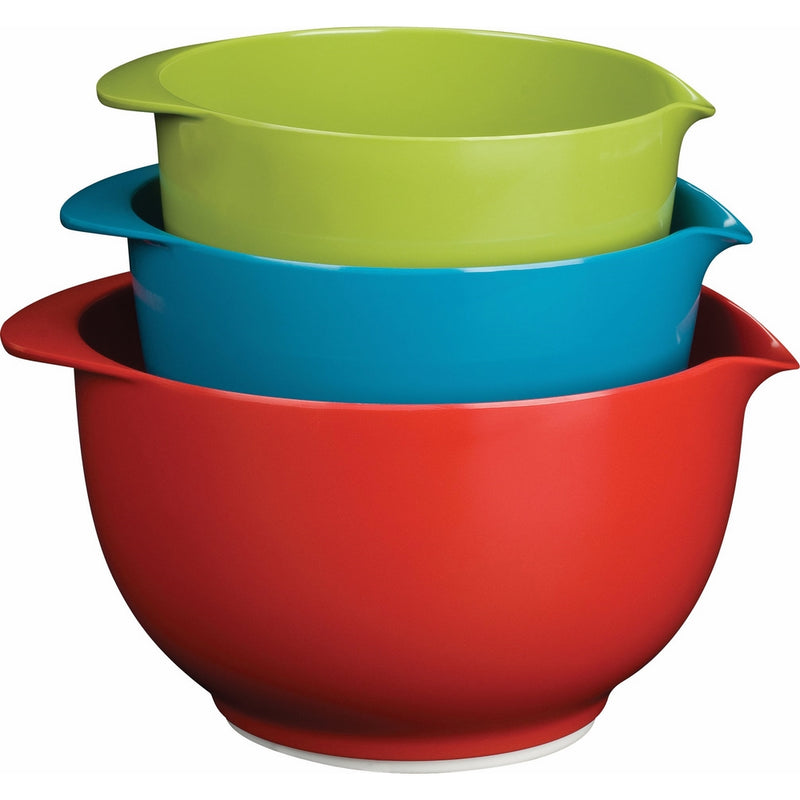 Trudeau Melamine Mixing Bowls, Set of 3