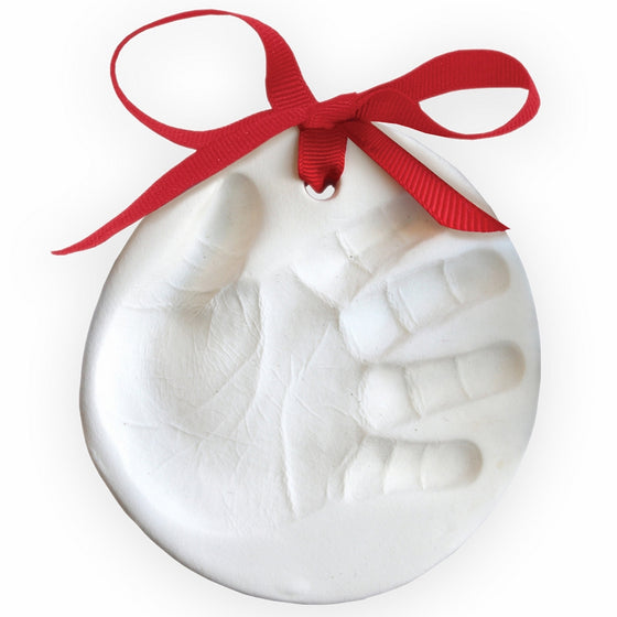 Child to Cherish Marshmallow Clay Baby Handprint or Footprint First Christmas Ornament Kit