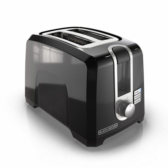 BLACKDECKER 2-Slice Extra-Wide Slot Toaster, Square, Black, T2569B