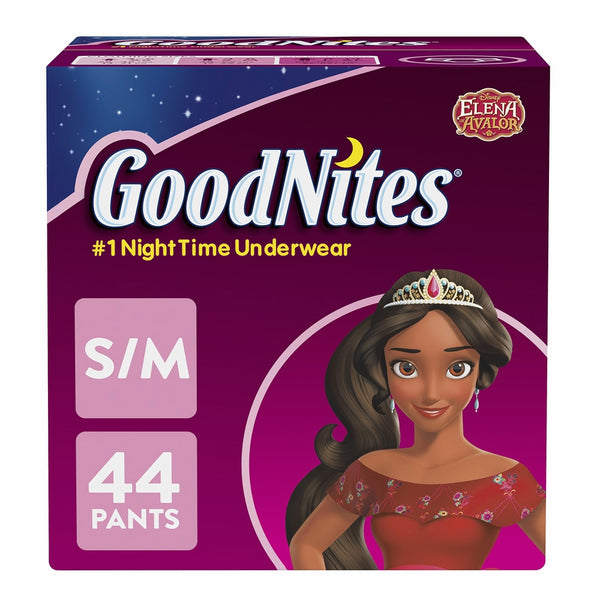 GoodNites Bedtime Bedwetting Underwear for Girls, S-M, 44 Ct. (Packaging May Vary)