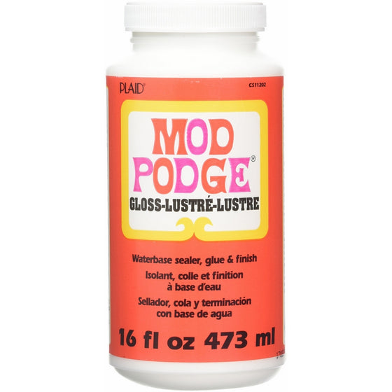 Mod Podge Waterbase Sealer, Glue and Finish (16-Ounce), CS11202 Gloss Finish