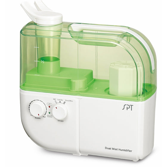 SPT SU-4010G Dual Mist Humidifier with ION Exchange Filter, Green