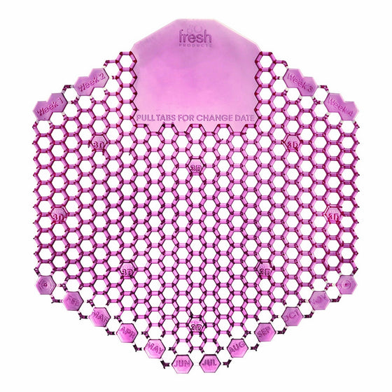 Fresh Products FRS3WDS60SAP Wave 3D Urinal Deodorizer Screen, Red, Spiced Apple Fragrance, 10 Screens/Box (Pack of 10)