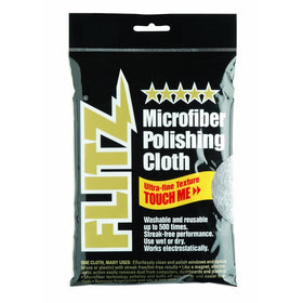 Flitz MC200 Thick 'n Thirsty 16" x 16" Silver Microfiber Polishing Cloth