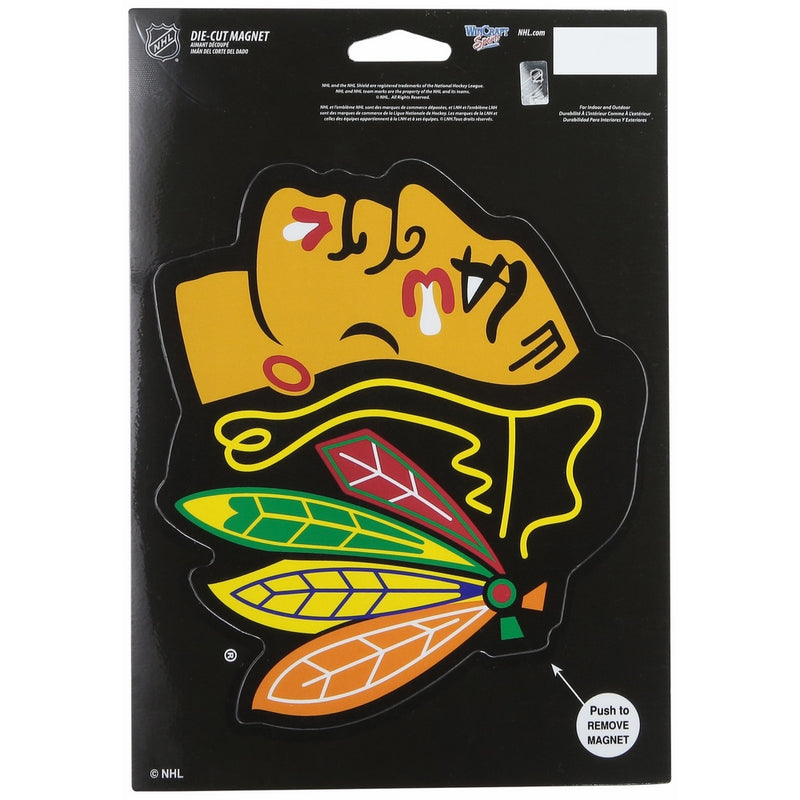 NHL Chicago Blackhawks 88208010 Die Cut Logo Magnet, Small, Black