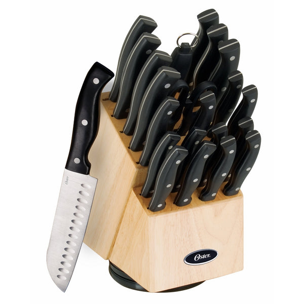 Oster 70555.22 Winsted 22-Piece Cutlery Swivel Block Set, Brushed Satin