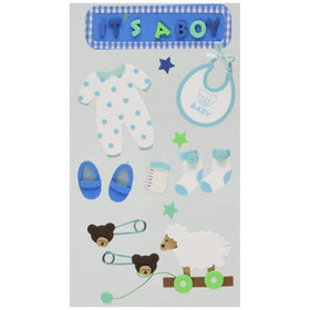 Jolees Layered Foam Stickers, Baby Boy