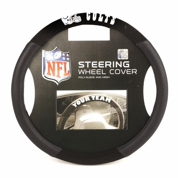 NFL Indianapolis Colts Poly-Suede Steering Wheel Cover