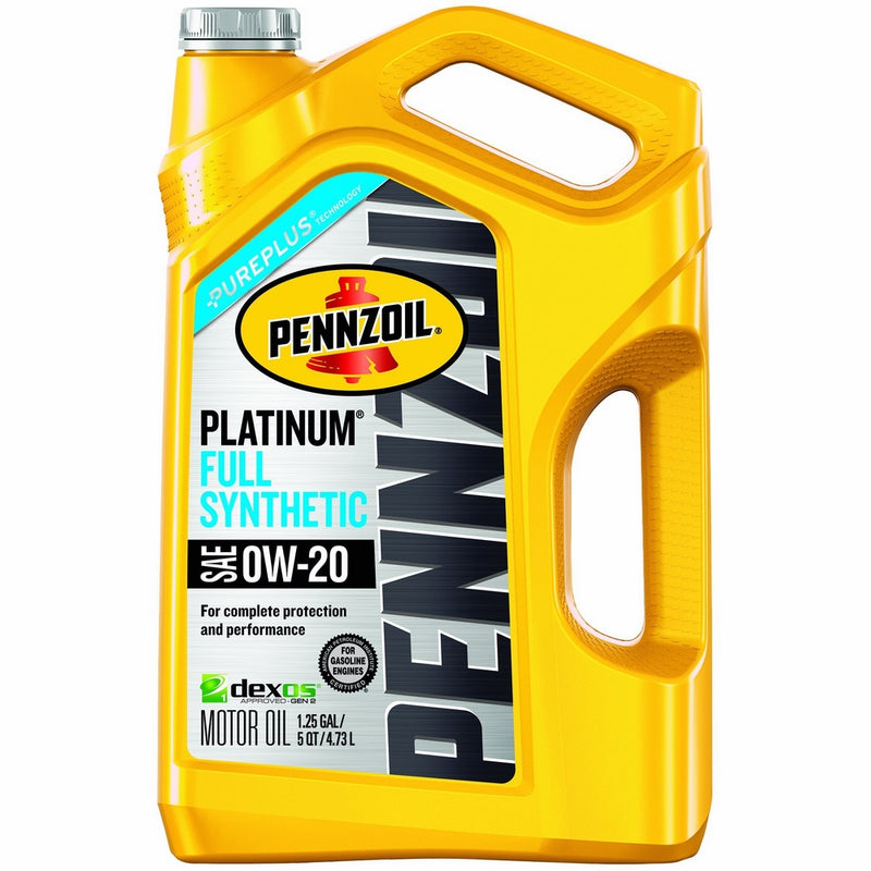 Pennzoil Platinum Full Synthetic Motor Oil 0W-20 - 5 Quart Jug