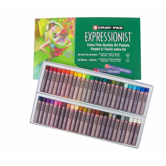 Sakura XLP50 50-Piece Cray-Pas Expressionist Assorted Color Oil Pastel Set