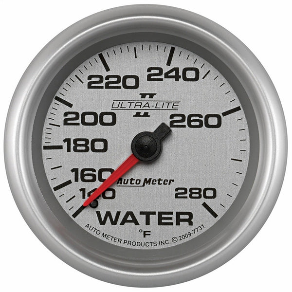 Auto Meter 7731 Ultra-Lite Pro II 2-5/8" 140-280 Degree F Mechanical Water Temperature Gauge