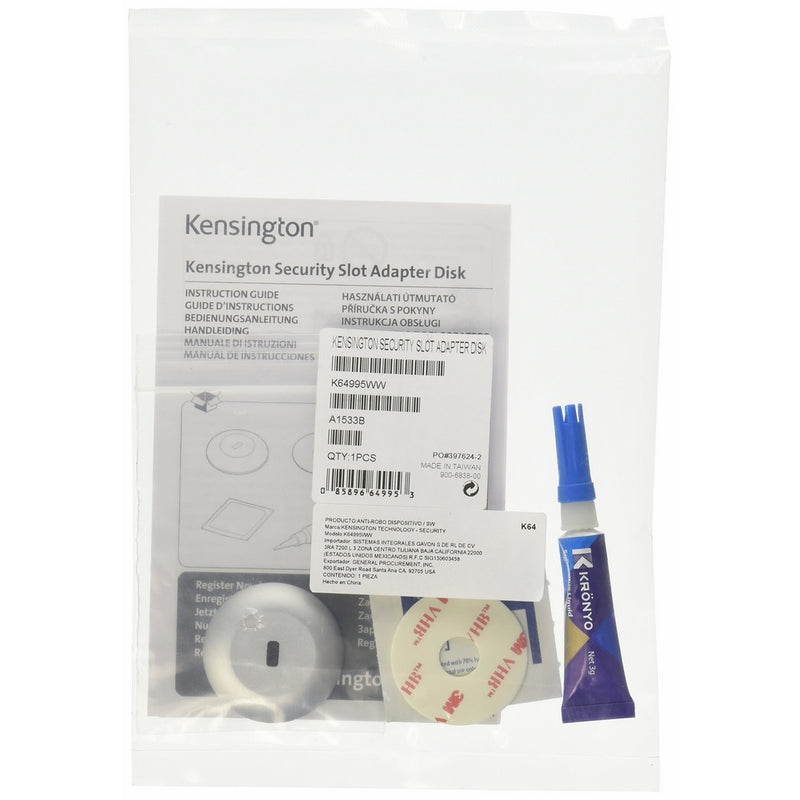 Kensington Security Slot Adapter Kit - System Security Kit - Gray (K64995WW)