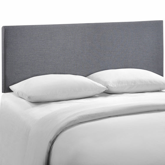 Modway Region Upholstered Linen Headboard Queen Size In Smoke