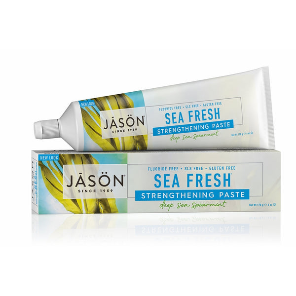 JASON Sea Fresh Strengthening Fluoride-Free Toothpaste, Deep Sea Spearmint, 6 oz. (Packaging May Vary)