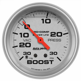 Auto Meter 4603 Silver LFGs Boost/Vacuum Gauge
