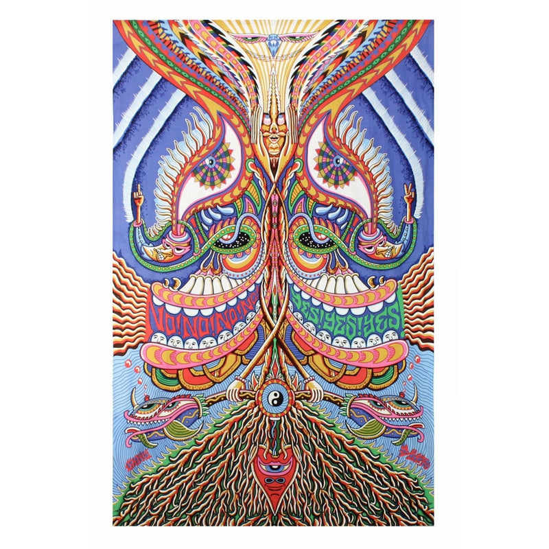 Sunshine Joy 3D Yes Yes Yes No No No Tapestry Hanging Wall Art Beach Wrap - Artwork By Chris Dyer - Amazing 3-D Effects (60X90 inches)