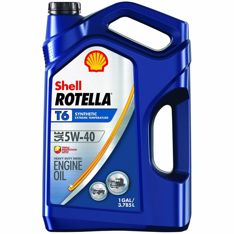 Shell ROTELLA T6 5W-40 Full Synthetic Diesel Engine Oil, 1 Gallon (550045347)