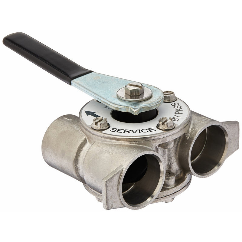 3/4" Stainless Steel Bypass Valve for Fleck 5600, 2510, 9100, 9000