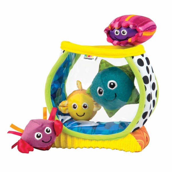 Lamaze - My First Fishbowl Toy, Capture Baby's Curiosity with Sea Creatures to Rattle, Squeak and Collect with Colorful Patterns, Interesting Textures and Unique Sounds, 6 Months and Older