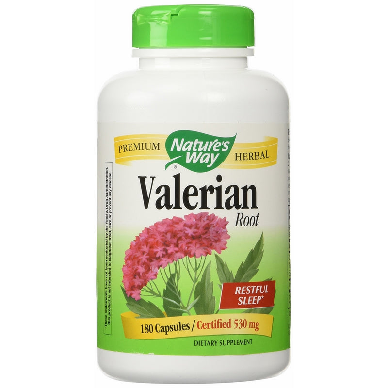 Nature's Way Valerian Root 530mg, 180 Capsules (Pack of 2)