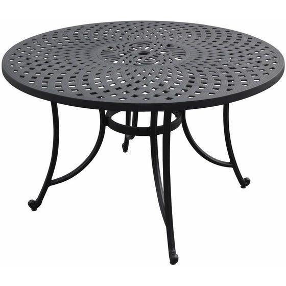 Crosley Furniture Sedona 48-inch Solid-Cast Aluminum Outdoor Dining Table - Black