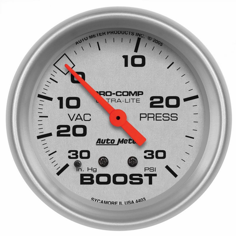 Auto Meter 4403 Ultra-Lite Mechanical Boost/Vacuum Gauge