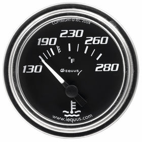 Equus 7232 2" Mechanical Water Temperature Gauge, Black
