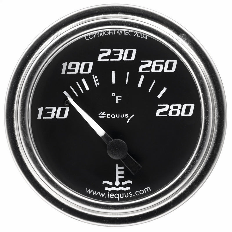 Equus 7232 2" Mechanical Water Temperature Gauge, Black