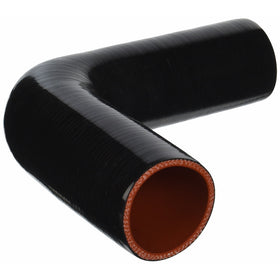 HPS HTSER90-200-225-BLK Silicone High Temperature 4-ply Reinforced 90 degree Elbow Reducer Coupler Hose, 55 PSI Maximum Pressure, 4" Leg Length on each side, 2" > 2-1/4" ID, Black