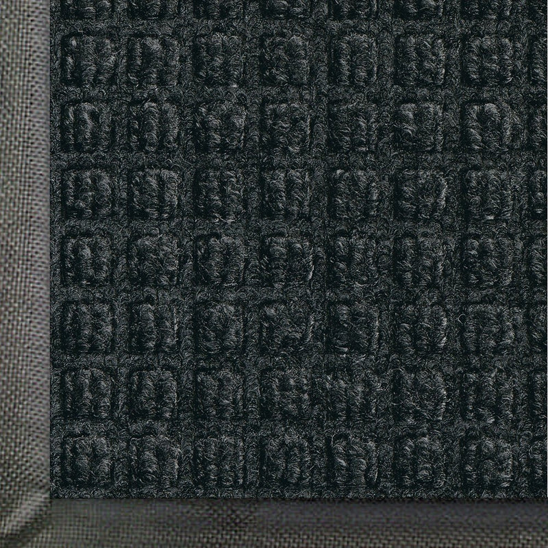 Andersen 200 WaterHog Classic Polypropylene Fiber Entrance Indoor/Outdoor Floor Mat, SBR Rubber Backing, 6' Length x 4' Width, 3/8" Thick, Charcoal