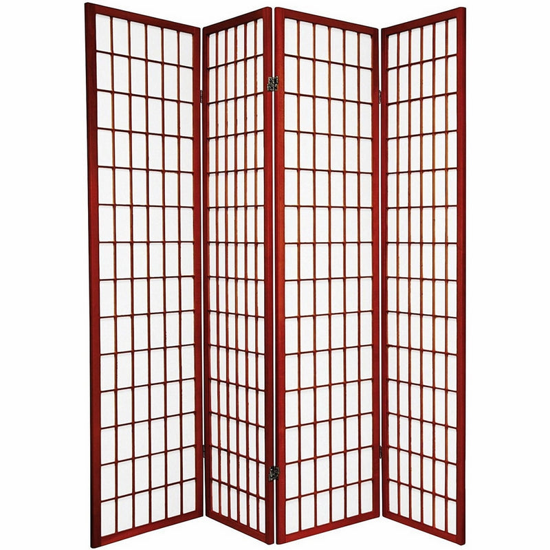 ORE International 4-Panel Room Divider, Cherry