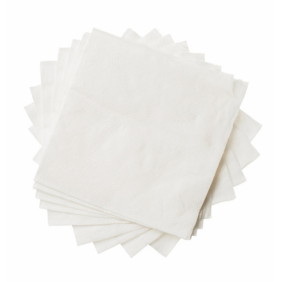 Crystalware, Beverage Paper Napkins, 1 Ply Cocktail Napkin, Bulk Package, 500/bag, White