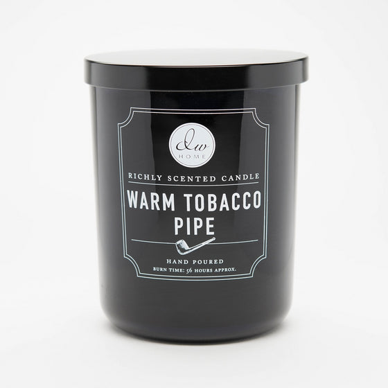 Decoware Richly Scented Warm Tobacco Pipe Candle 14.82 OzIn Glass