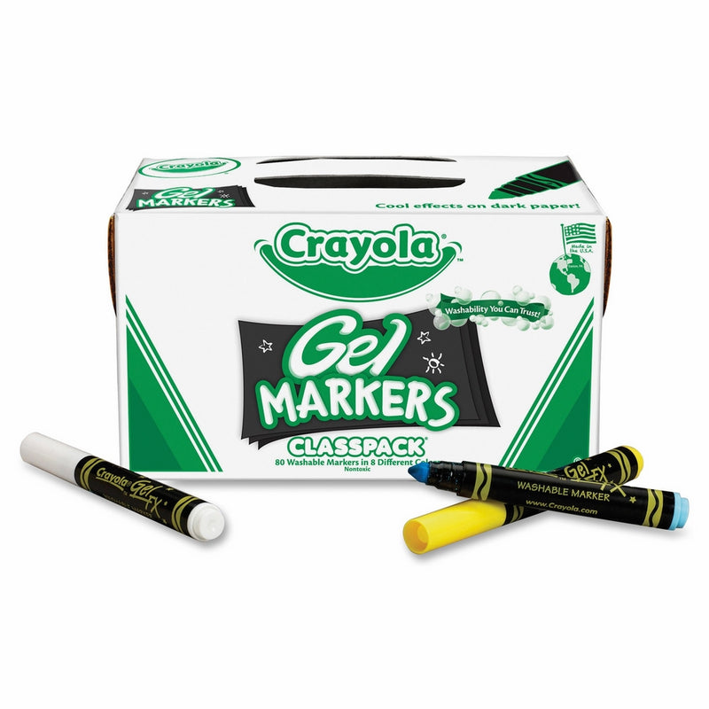 Crayola, Gel FX Washable Markers, 80 ct., 10 Each of 8 Different Colors, Great for Classroom, Educational, All-Purpose Art Tools