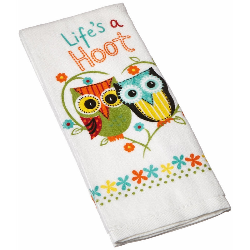 Kay Dee Designs Cotton Terry Towel, 16 by 26-Inch, Life's A Hoot